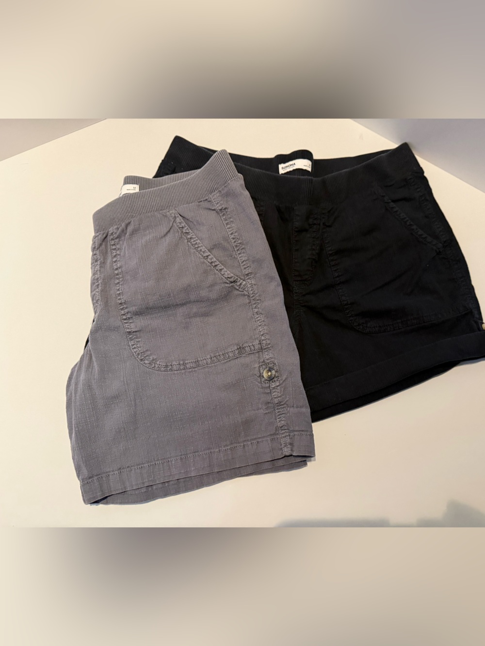 Women's Bundle Sonoma pull on Shorts Black &Gray-Medium - Picture 8 of 10
